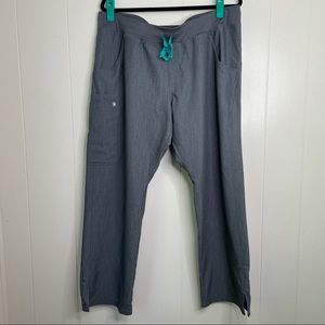 FIGS Kade Cargo Graphite Scrub Pants. Size XL Petite.